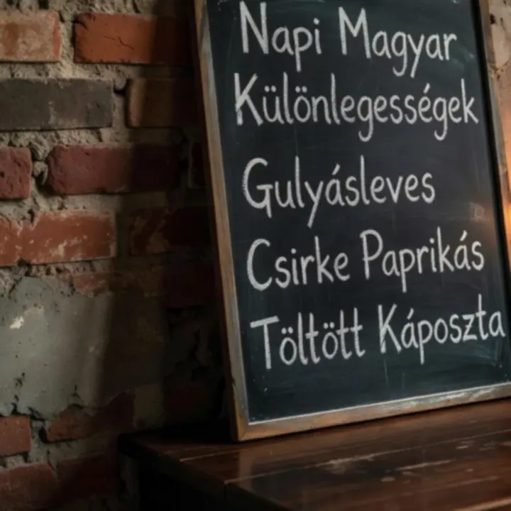 Séf krétatáblára jegyzi a napi ajánlatot